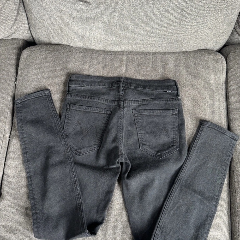 MOTHER Black Skinny Jeans - High-Rise Fit